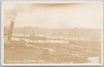 Saturna Island BC Tugboats Tugs Southern Gulf Islands Postcard 