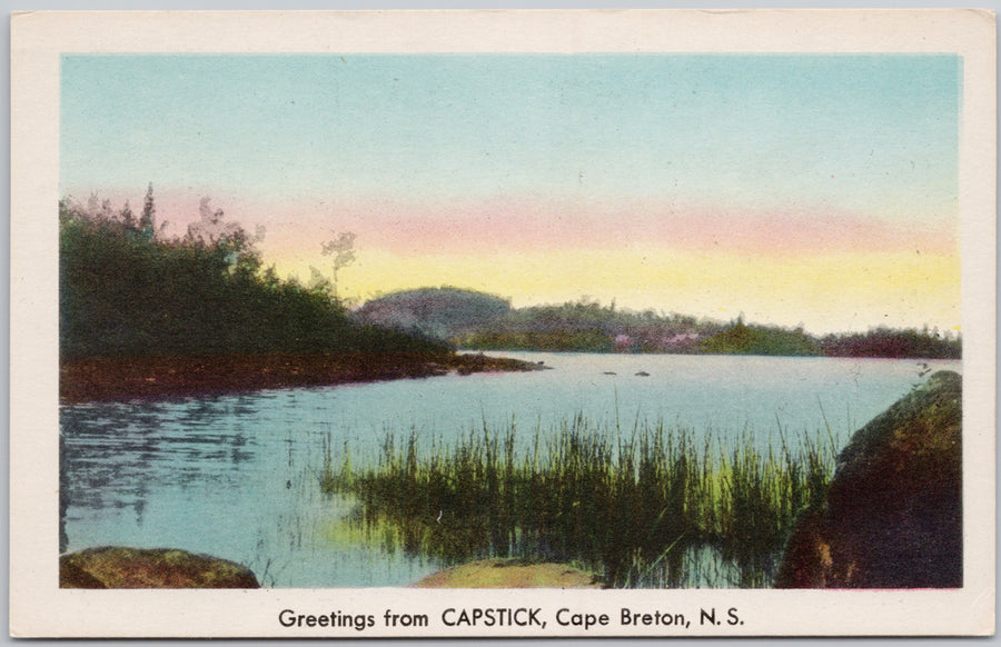 Greetings Capstick Cape Breton NS Nova Scotia Nature Scene Canada Postcard SP18