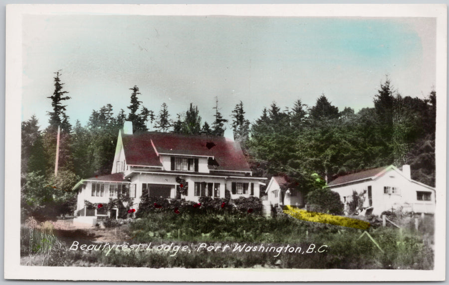 Beautyrest Lodge Port Washington BC Pender Island Postcard 