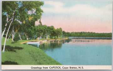 Greetings from Captstick Cape Breton NS Postcard 