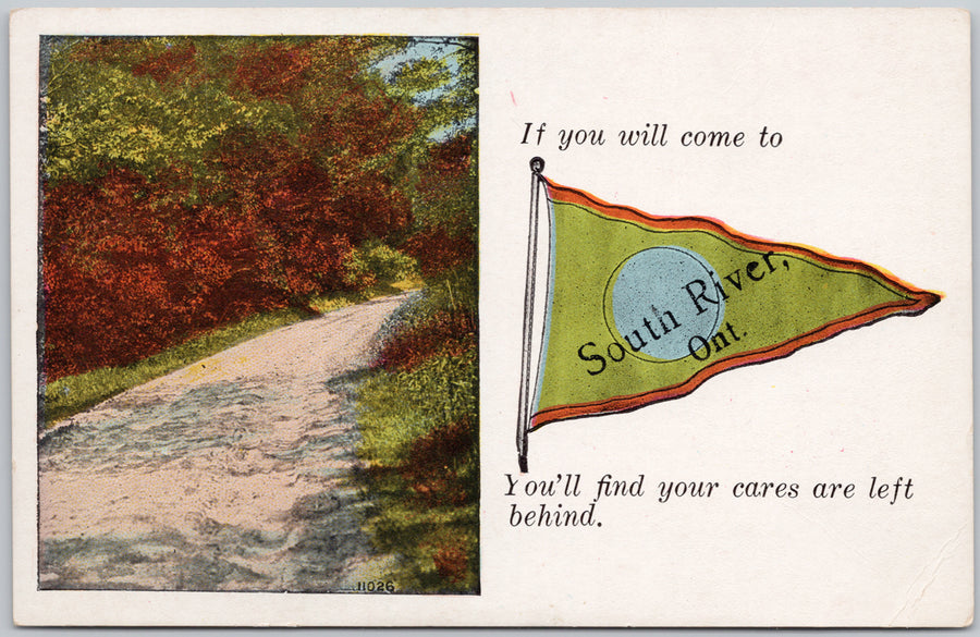 South River Ontario Green Pennant ON Canada Postcard SP18