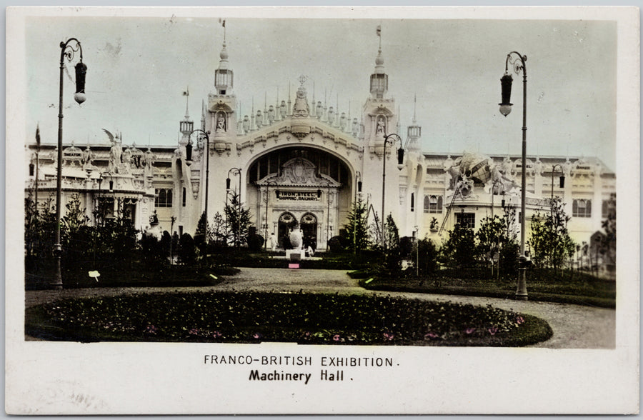 Franco-British Exhibition Machinery Hall 1908 London England Postcard 