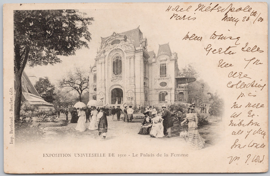 Paris Exposition Universeille de 1900 Le Palais de la Femme World's Fair Postcard 