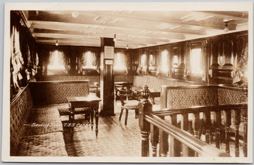 SS Cardena Smoking Room TSS Steamship Postcard 