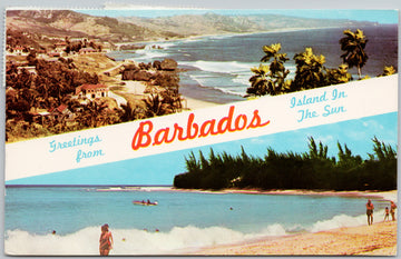 Greetings from Barbados West Indies Bathsheba Coast Sandy Lane Beach Postcard 