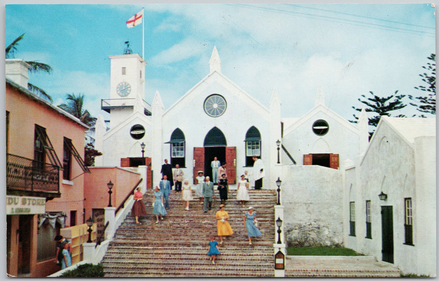 St. Peter's Church St. George's Bermuda Postcard 