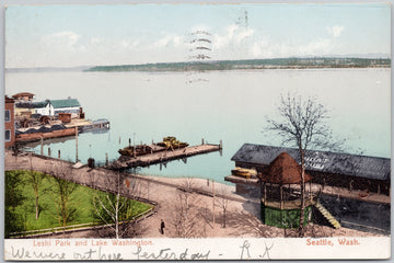 Leshi Park Lake Washington Seattle WA 1906 Postcard