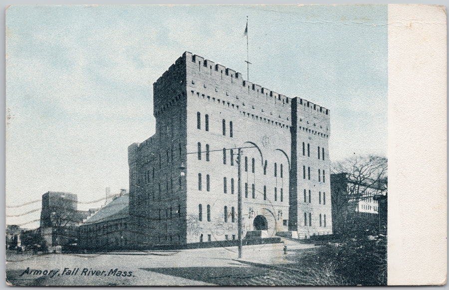 Armory Fall River Massachusetts MA Postcard 