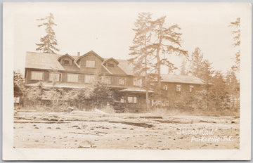 Island Hall Parksville BC British Columbia Canada RPPC Postcard 