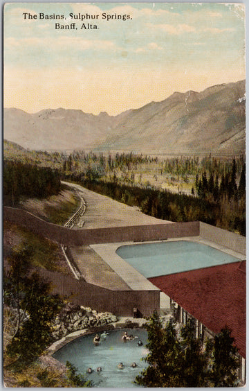 Banff Alberta The Basins Sulphur Springs  Postcard 