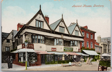 Ancient Houses Banbury England Oxfordshire Postcard 