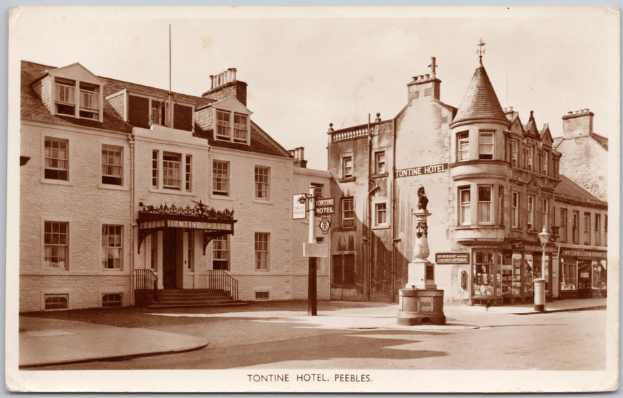 Tontine Hotel Peebles Scotland UK RPPC Postcard SP19