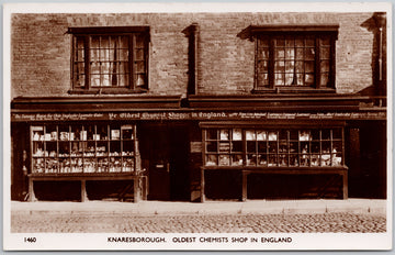 Knaresborough Oldest Chemist Shop in England UK Richter RPPC Postcard 