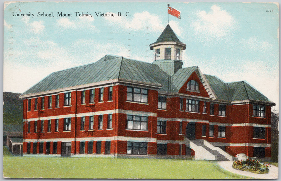 Victoria BC University School Mount Tolmie Postcard 