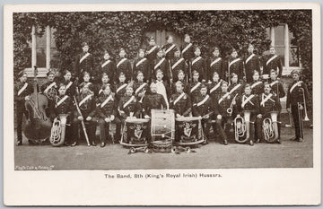 The Band 8th Hussars King's Royal Band Musicians British Army Soldiers Postcard