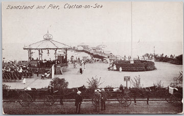 Clacton-on-Sea Clacton Essex England Bandstand and Pier Brett's Publications Postcard 