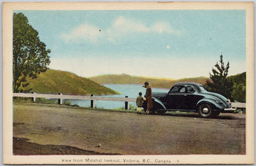 View from Malahat Lookout Victoria BC Postcard 