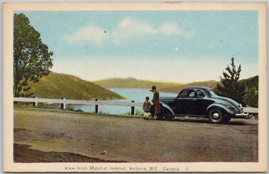 View from Malahat Lookout Victoria BC Postcard 