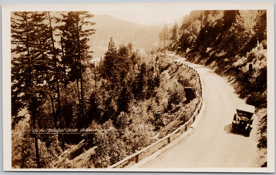 On Malahat Drive Vancouver Island BC RPPC Postcard 