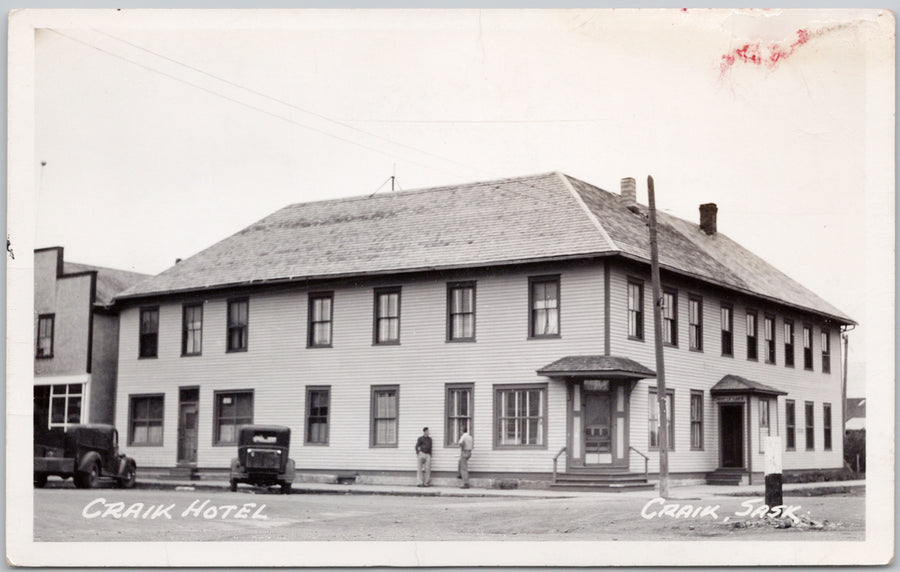 Craik Hotel Craik Saskatchewan Postcard 