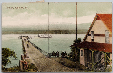 Wharf Comox BC Vancouver Island Postcard