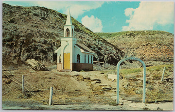 Drumheller Alberta World's Largest Little Church Badlands Postcard 