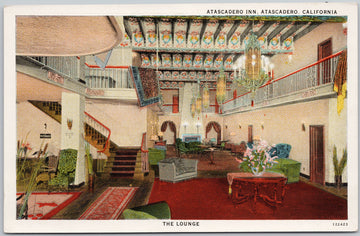 Atascadero Inn Atascadero CA California The Lounge Postcard 