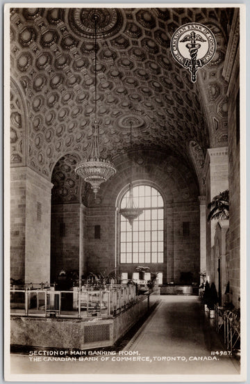 Canadian Bank of Commerce Toronto  Postcard 