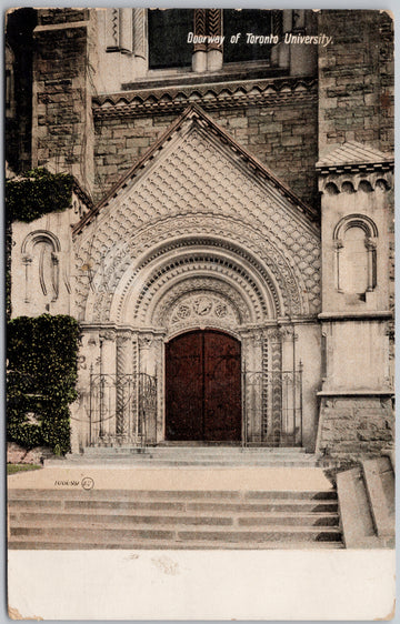 Doorway of Toronto University Ontario Postcard 