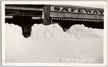 Medicine Hat Alberta Third St. East Safeway Store Postcard 