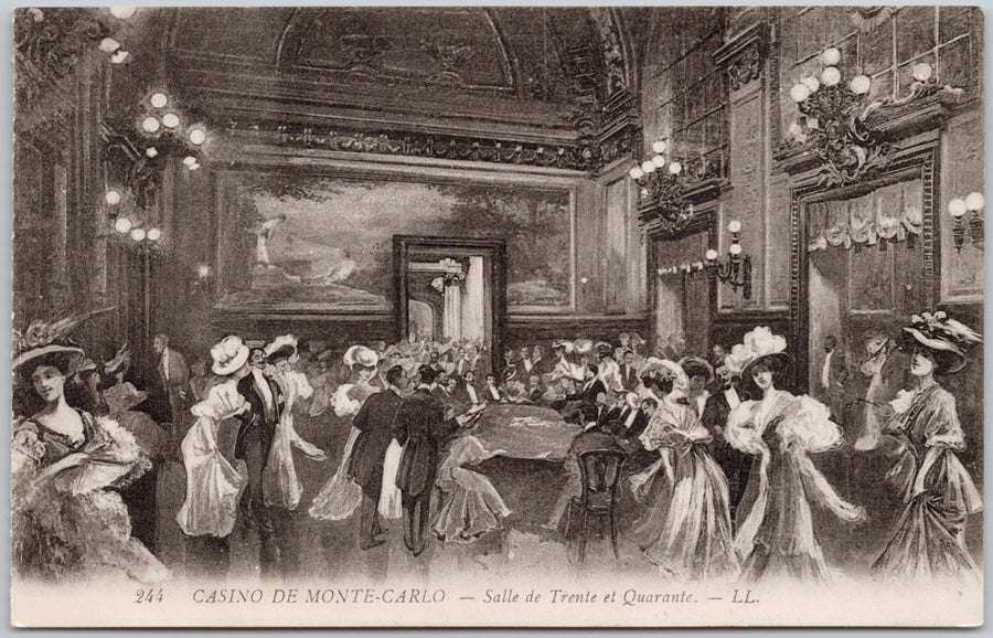 Casino de Monte Carlo Salle de Trente et Quarante LL Postcard 