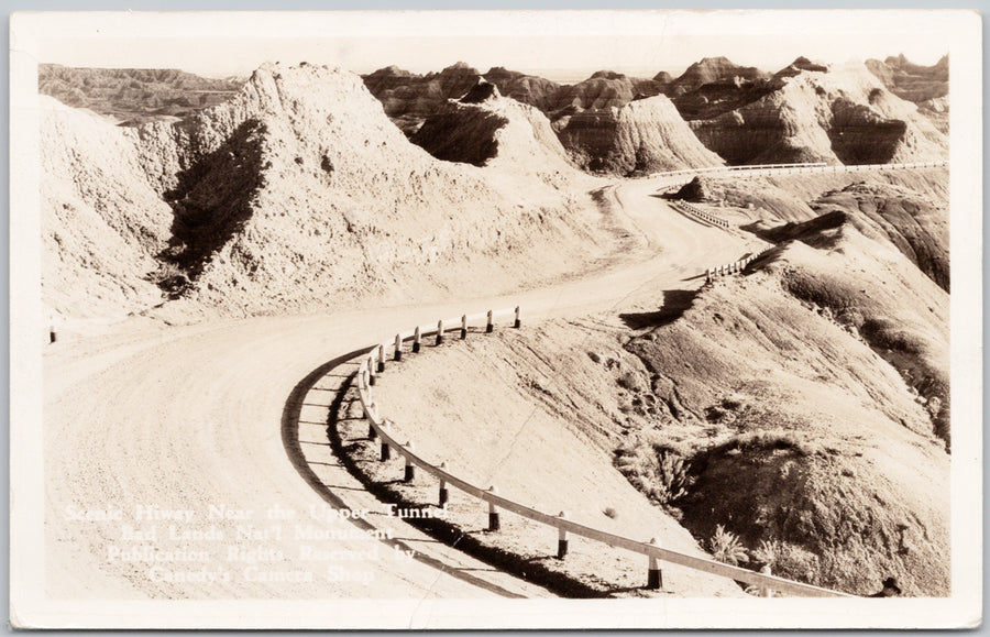 Badlands National Monument Road SD South Dakota RPPC Postcard 