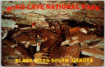 Wind Cave National Park Black Hills SD South Dakota Hells Half Acre WY Cancel Postcard