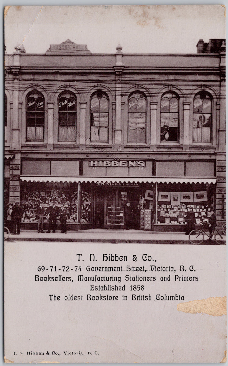 T.N. Hibben Co Store Victoria BC British Columbia Advertising Postcard