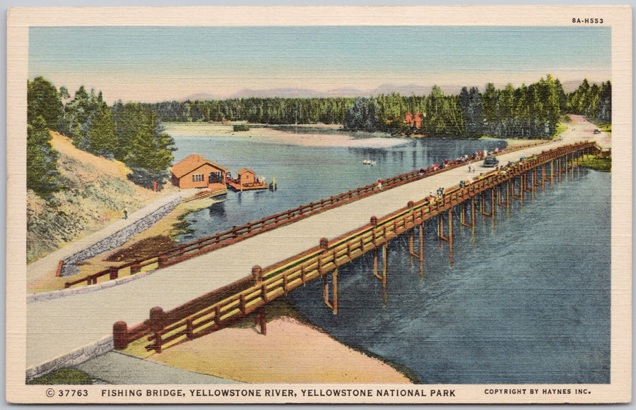 Fishing Bridge Yellowstone River Yellowstone National Park Postcard 