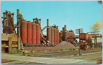 McKeesport PA National Tube Company Blast Furnaces Postcard 