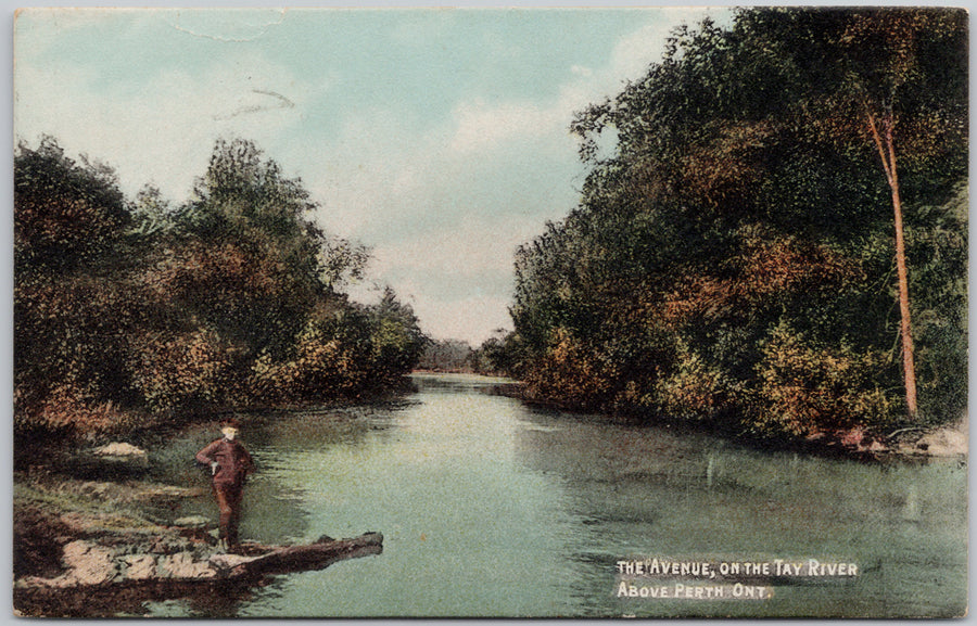 Perth Ontario The Avenue on Tay River ON Postcard 