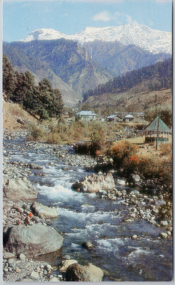 Kashmir Fishing in Lidder Valley India Postcard 