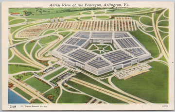 Pentagon Arlington VA Aerial View Postcard