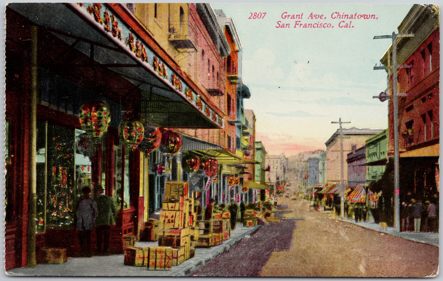 Grant Avenue Chinatown San Francisco California Postcard 