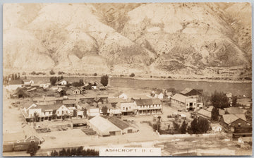 Ashcroft British Columbia Birdseye  Postcard