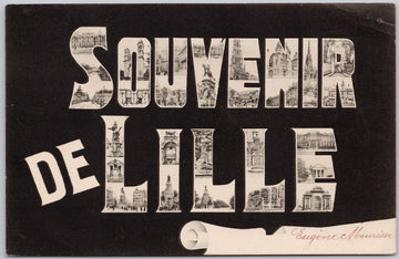 Souvenir de Lille France Large Letter Postcard 