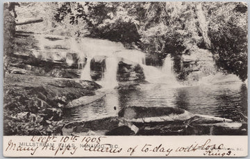 Millstream Falls Nanaimo Vancouver Island BC 1905 Hibben Postcard 