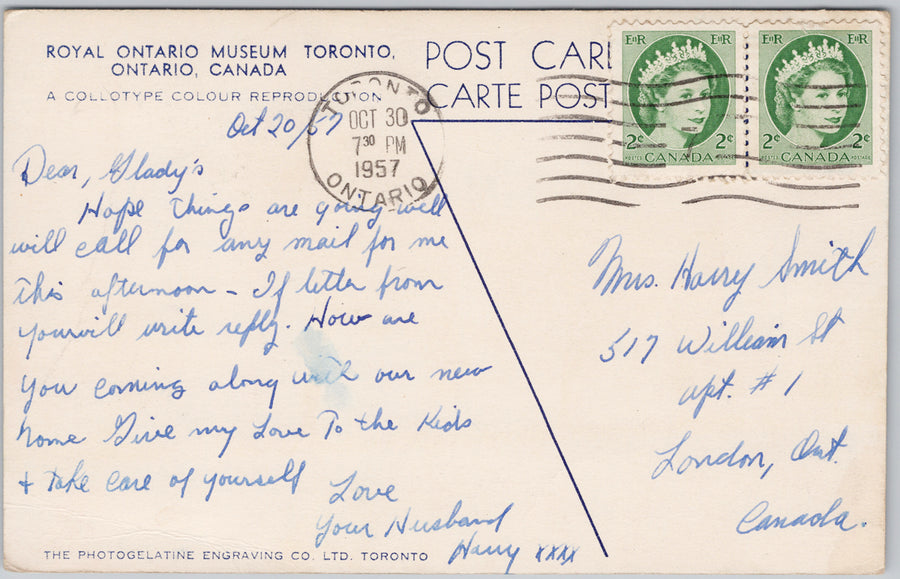 Royal Ontario Museum Toronto Ontario ON 1950s Postcard SP19