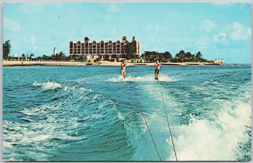 Water Skiing Barbados Postcard