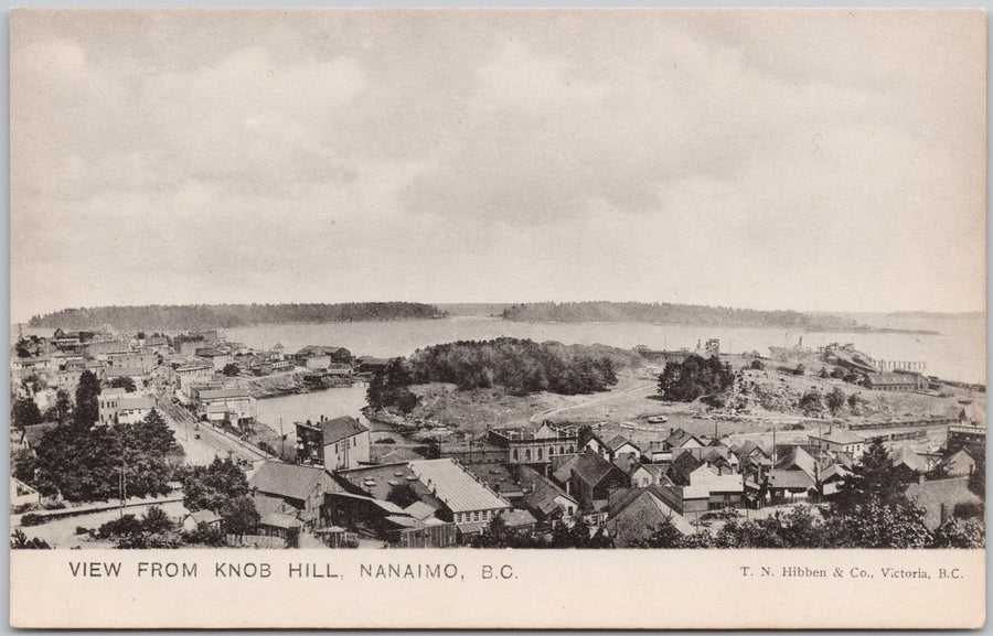 Nanaimo BC View from Knob Hill Vancouver Island British Columbia Hibben Postcard