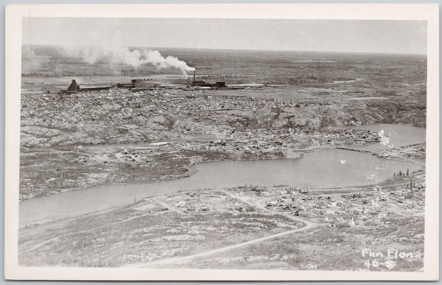 Flin Flon Manitoba Aerial View Postcard