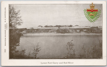 Lower Fort Garry and Red River Manitoba  Postcard