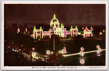 Victoria BC Parliament Buildings British Columbia Camera Products RPPC Postcard