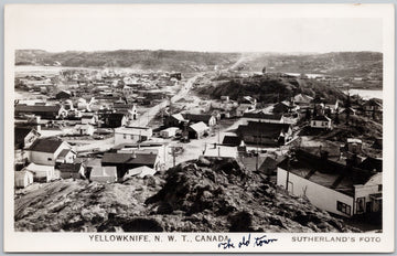 Yellowknife NWT 'The Old Town' Northwest Territories Canada Sutherland's RPPC Postcard